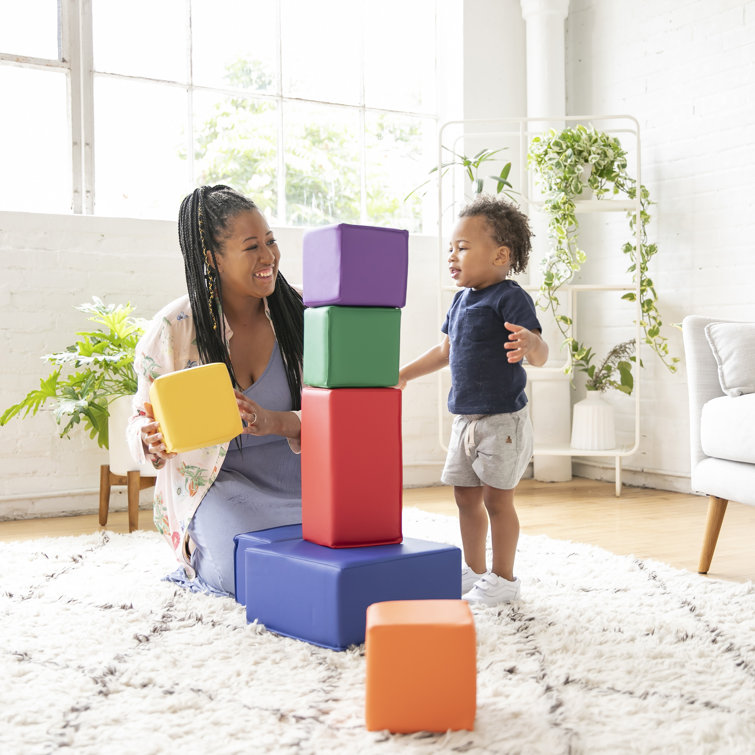 ECR4Kids SoftZone Big Foam Building Blocks, Soft Playset, 7-Piece